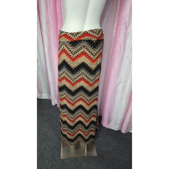 Hot Kiss Aztec Pull-On Super Soft Stretch Maxi Skirt Size Small Medium - Picture 2 of 8